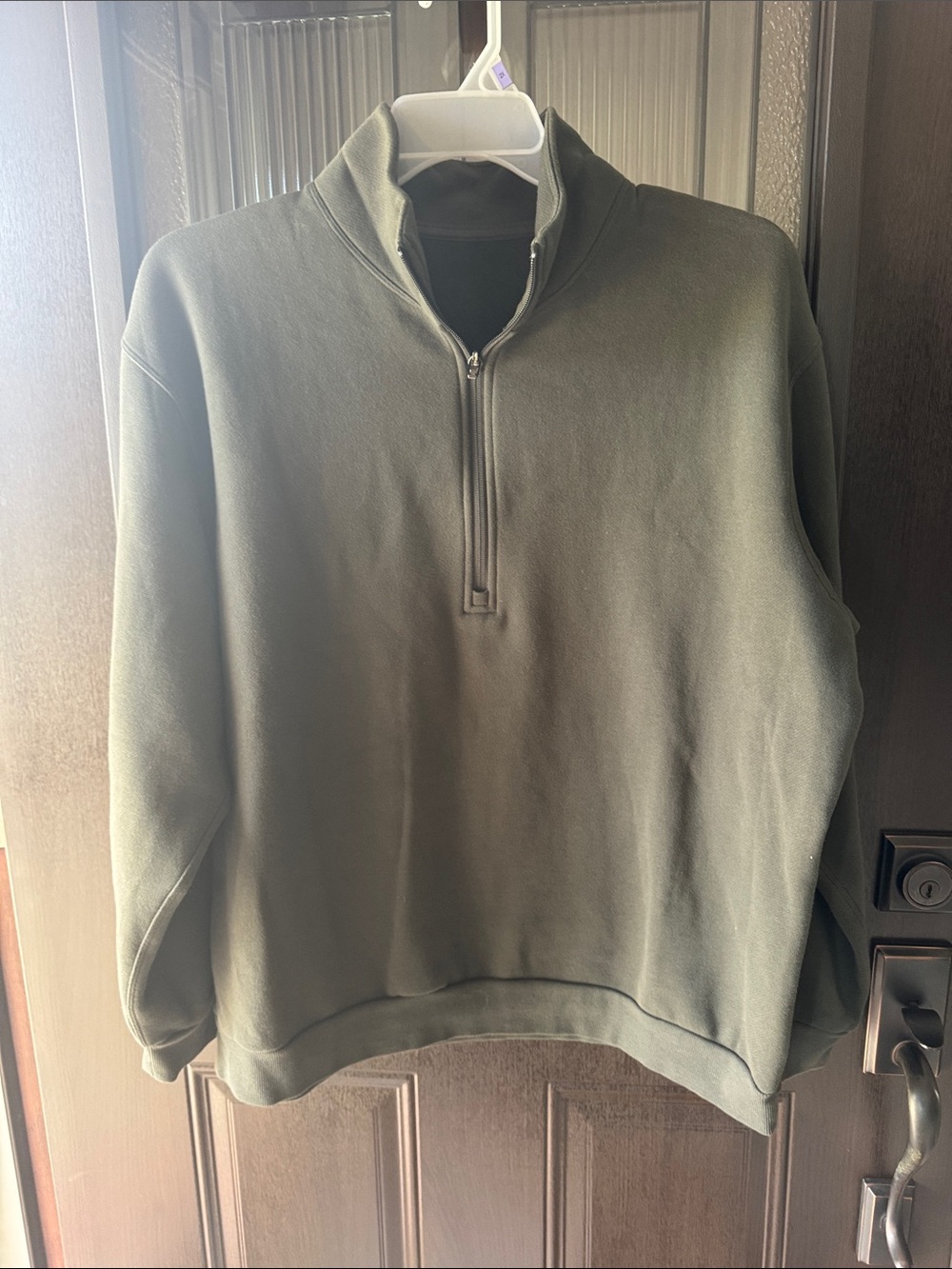 RHONE Men's Olive Green Quarter-Zip Pullover